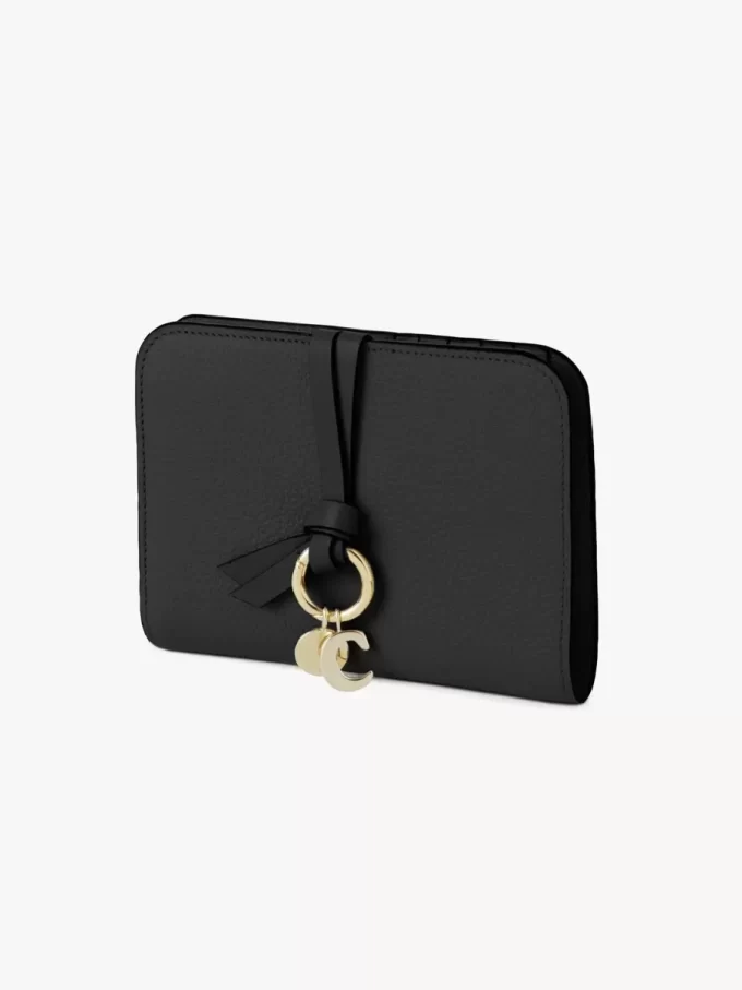 Alphabet bifold wallet in grained leather Alphabet bifold wallet in grained leather