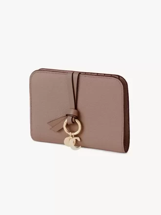 Alphabet bifold wallet in grained leather