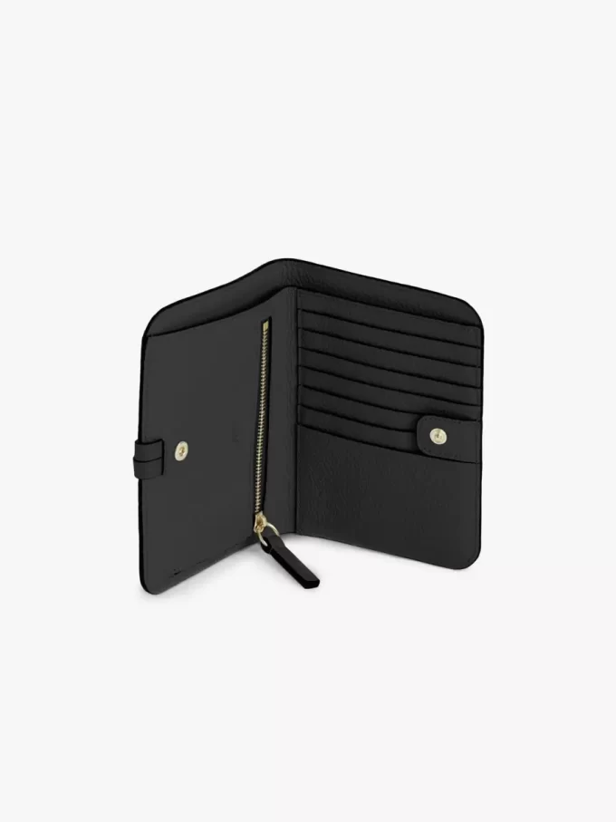 Alphabet bifold wallet in grained leather Alphabet bifold wallet in grained leather