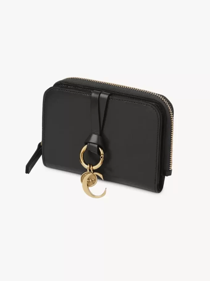 Alphabet bifold wallet in shiny leather Alphabet bifold wallet in shiny leather