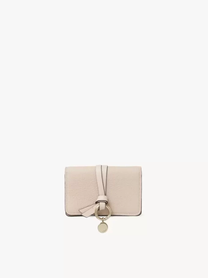 Alphabet card holder in grained leather Alphabet card holder in grained leather