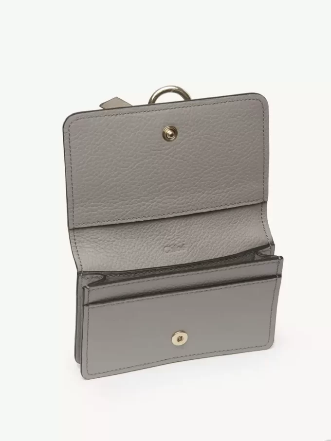 Alphabet card holder in grained leather Alphabet card holder in grained leather