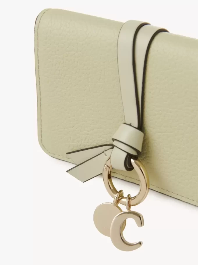 Alphabet card holder in grained leather Alphabet card holder in grained leather