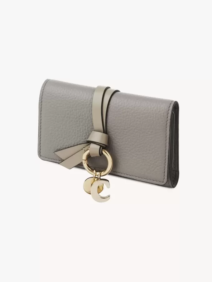 Alphabet key case in grained leather Alphabet key case in grained leather