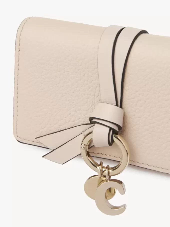 Alphabet key case in grained leather Alphabet key case in grained leather