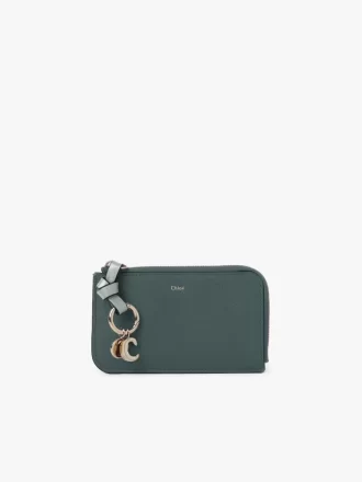 Alphabet wallet in grained leather