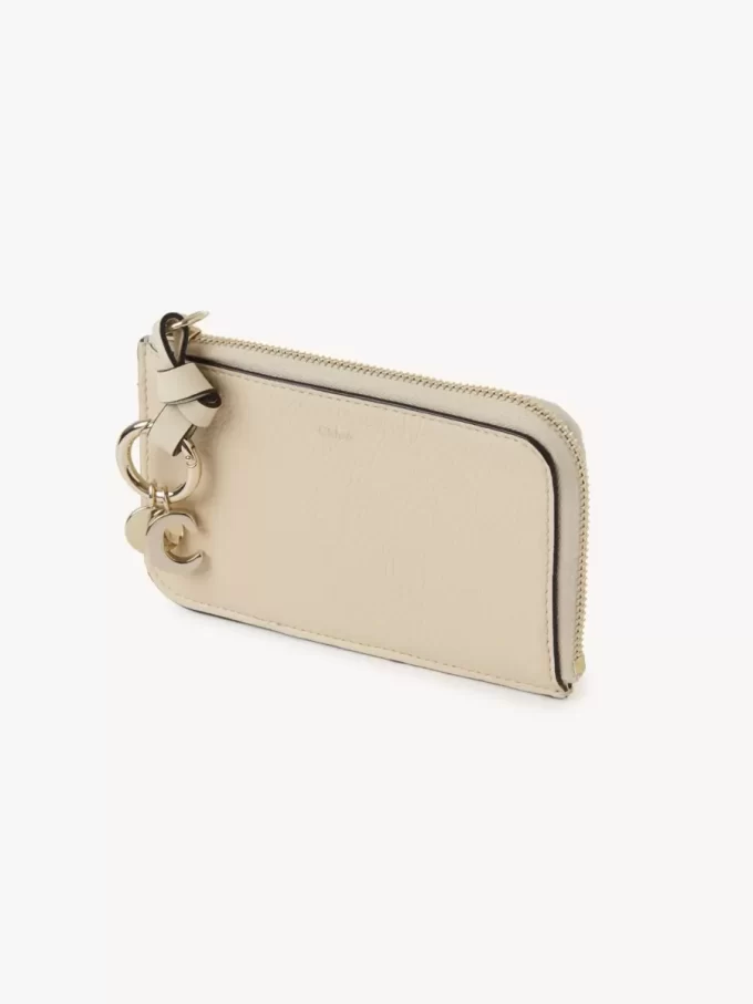 Alphabet wallet in grained leather
