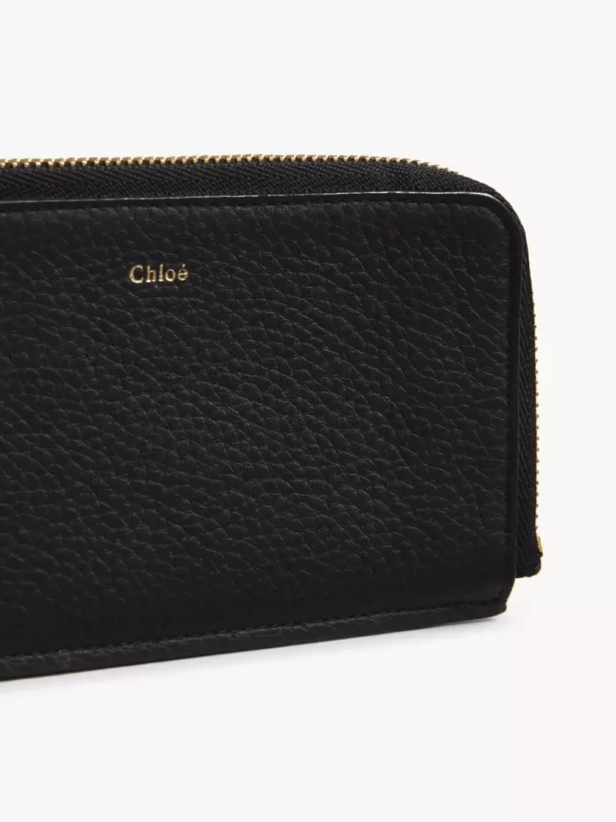 Alphabet wallet in grained leather Alphabet wallet in grained leather