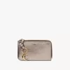 Alphabet wallet in metallized leather Alphabet wallet in metallized leather