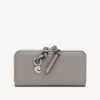 Alphabet zipped long wallet in grained leather Alphabet zipped long wallet in grained leather