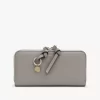 Alphabet zipped long wallet in grained leather Alphabet zipped long wallet in grained leather
