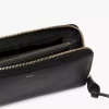 Alphabet zipped long wallet in grained leather Alphabet zipped long wallet in grained leather