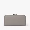 Alphabet zipped long wallet in grained leather Alphabet zipped long wallet in grained leather
