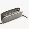 Alphabet zipped long wallet in grained leather Alphabet zipped long wallet in grained leather