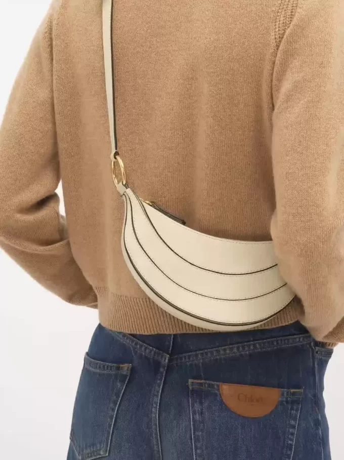 Banana cross-body bag in grained leather Banana cross-body bag in grained leather