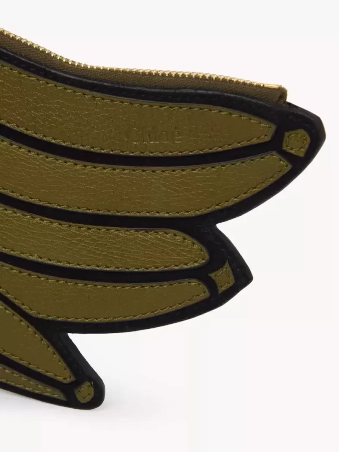 Banana flat pouch in grained leather Banana flat pouch in grained leather