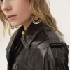 Belted jacket in shiny coated cotton Belted jacket in shiny coated cotton