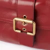 Camera bag in shiny leather