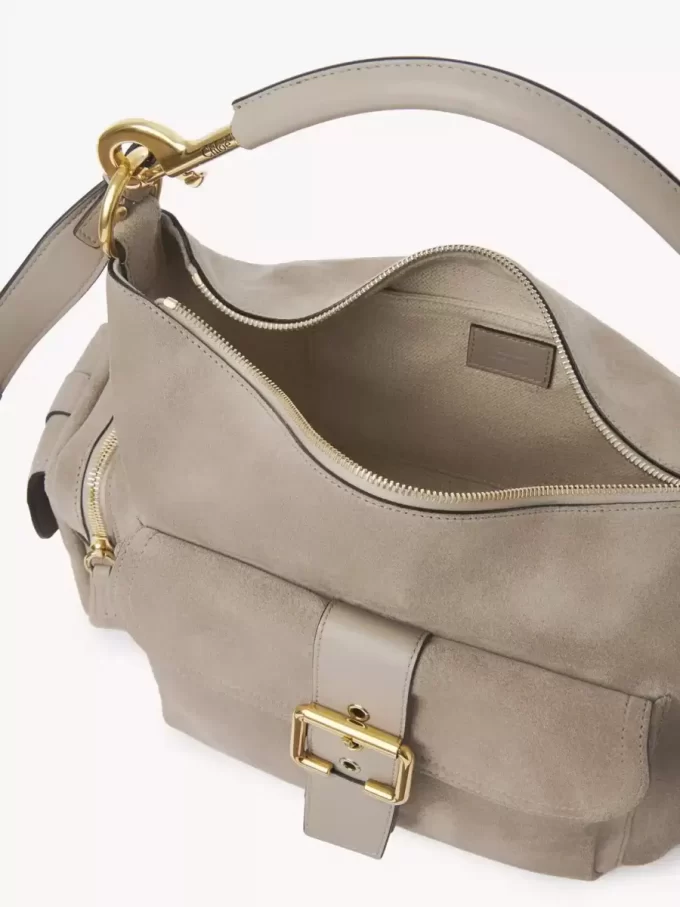 Camera bag in suede leather Camera bag in suede leather