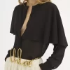 Cape blouse in silk georgette Cape blouse in silk georgette
