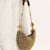 Chain Horse shoulder bag in beaded suede leather Chain Horse shoulder bag in beaded suede leather