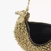 Chain Horse shoulder bag in beaded suede leather Chain Horse shoulder bag in beaded suede leather