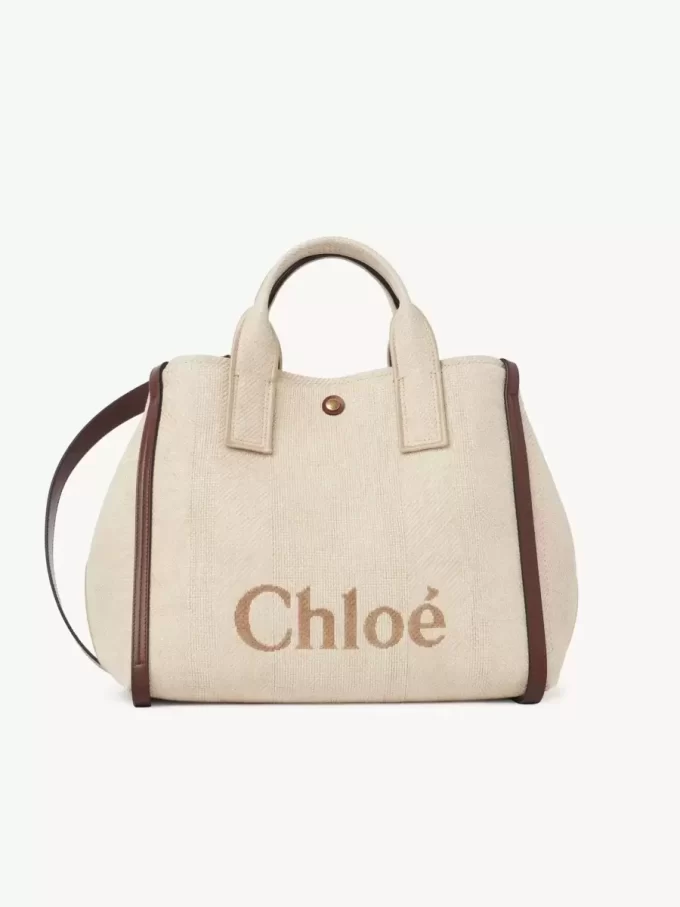 Chloé Carry tote bag in raffia-effect fibers Chloé Carry tote bag in raffia-effect fibers