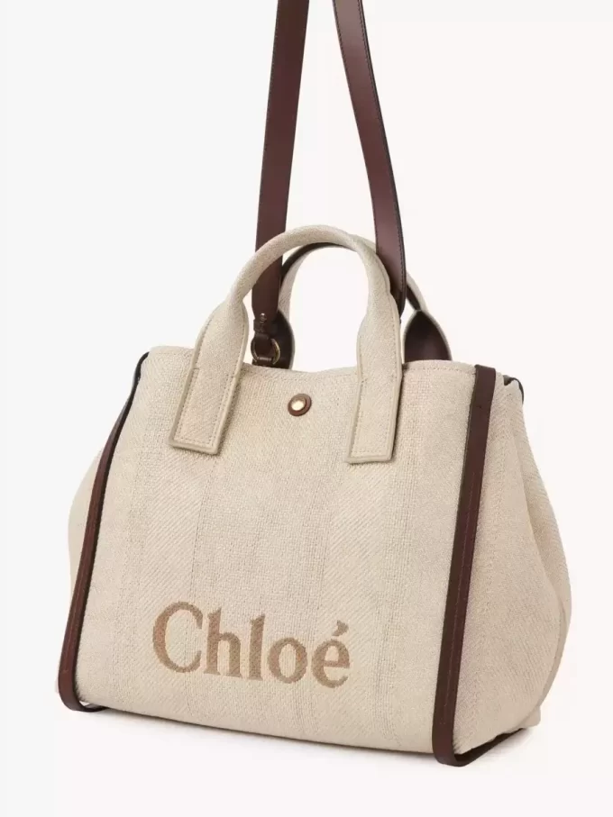 Chloé Carry tote bag in raffia-effect fibers Chloé Carry tote bag in raffia-effect fibers