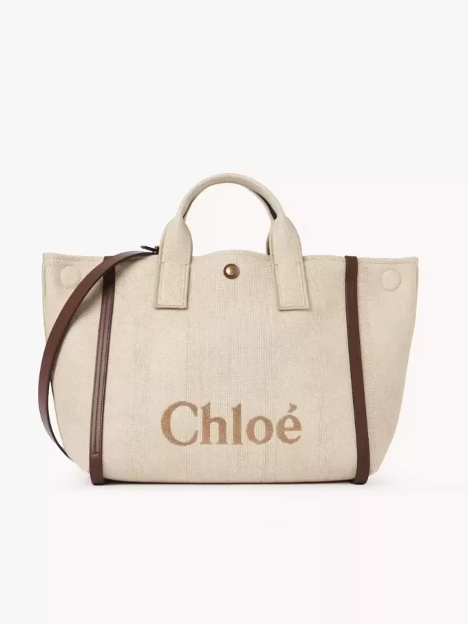 Chloé Carry tote bag in raffia-effect fibers Chloé Carry tote bag in raffia-effect fibers