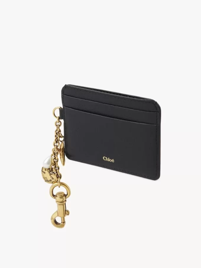 Chloé Charms card holder in grained leather Chloé Charms card holder in grained leather