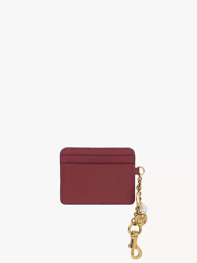 Chloé Charms card holder in grained leather Chloé Charms card holder in grained leather