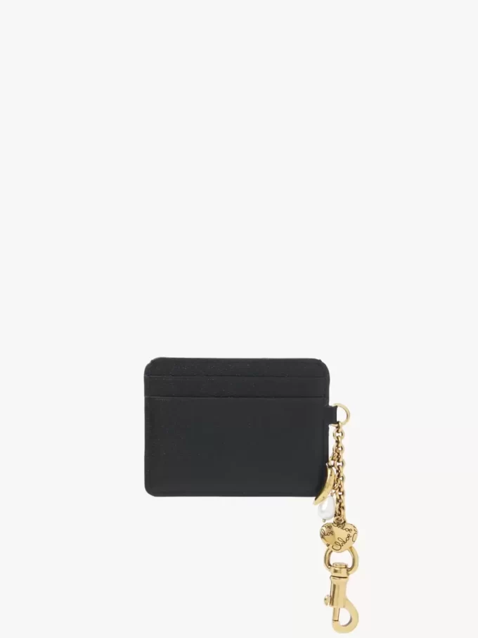 Chloé Charms card holder in grained leather Chloé Charms card holder in grained leather