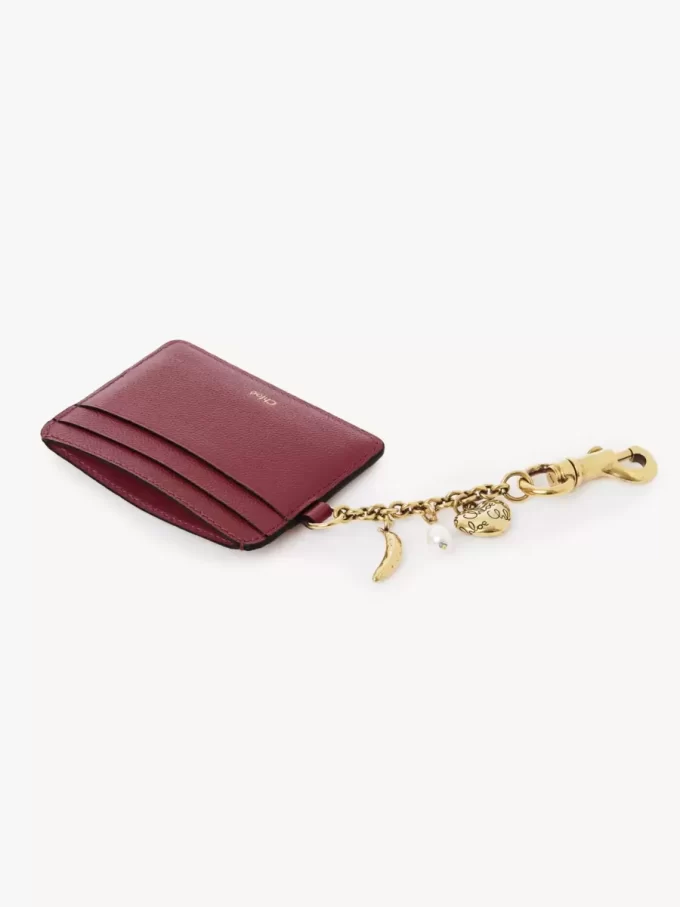 Chloé Charms card holder in grained leather Chloé Charms card holder in grained leather