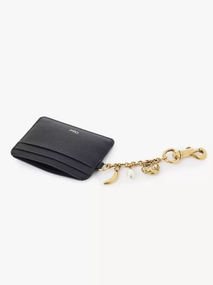 Chloé Charms card holder in grained leather Chloé Charms card holder in grained leather