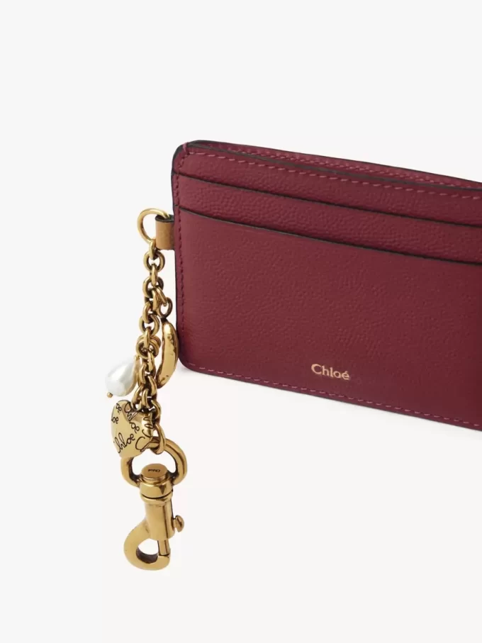 Chloé Charms card holder in grained leather Chloé Charms card holder in grained leather