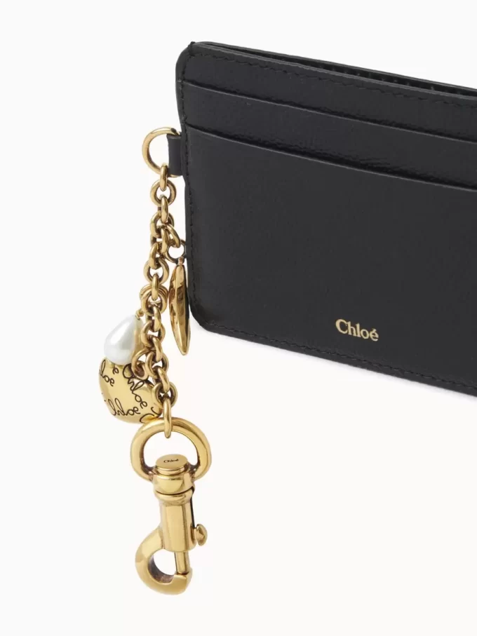 Chloé Charms card holder in grained leather Chloé Charms card holder in grained leather