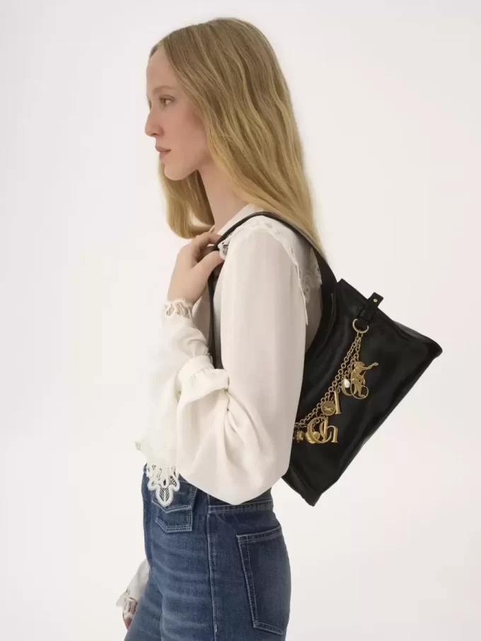 Chloé Charms hobo bag in shiny leather Chloé Charms hobo bag in shiny leather