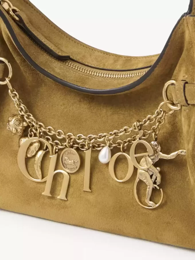 Chloé Charms hobo bag in suede leather Chloé Charms hobo bag in suede leather