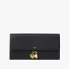Chloé Charms long wallet with flap in grained leather Chloé Charms long wallet with flap in grained leather