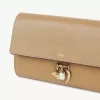 Chloé Charms long wallet with flap in grained leather Chloé Charms long wallet with flap in grained leather