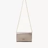 Chloé Iconic flap wallet on chain in metallized leather