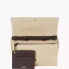 Chloé Iconic flap wallet on chain in raffia-effect fibers