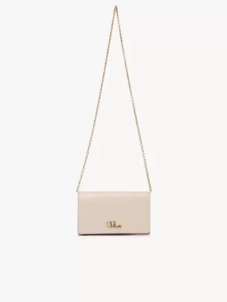 Chloé Iconic flap wallet on chain in shiny leather