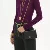 Chloé Iconic flap wallet on chain in shiny leather