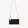 Chloé Spin flap wallet on chain in grained leather Chloé Spin flap wallet on chain in grained leather
