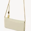 Chloé Spin flap wallet on chain in grained leather Chloé Spin flap wallet on chain in grained leather