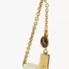 Chloé Spin flap wallet on chain in grained leather Chloé Spin flap wallet on chain in grained leather