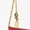 Chloé Spin flap wallet on chain in grained leather Chloé Spin flap wallet on chain in grained leather