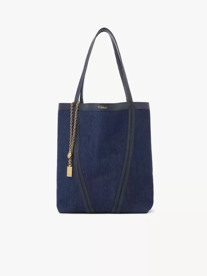 Chloé Spin tote bag in denim Chloé Spin tote bag in denim