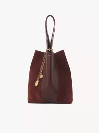 Chloé Spin tote bag in grained & suede leather